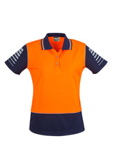 Womens Hi Vis Zone Short Sleeve Polo-ZHL236-syzmik